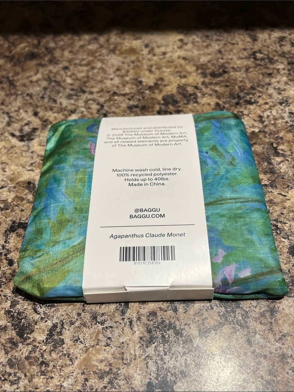 BAGGU X MOMA Reusable Nylon Standard Tote Claude Monet - Picture 5 of 5